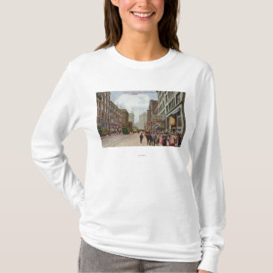 Understödja avenyn beskådar från den fackliga t-shirt