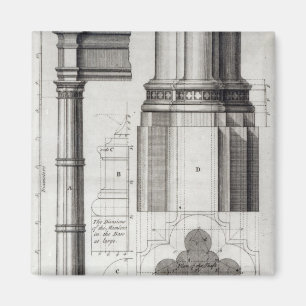 Understödja beställer av gotisk arkitektur, 1741 magnet