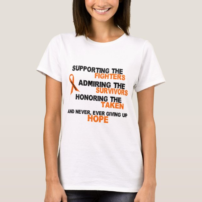 Understödja beundra hedra 3 LEUKEMIAT-tröja T-shirt (Framsida)