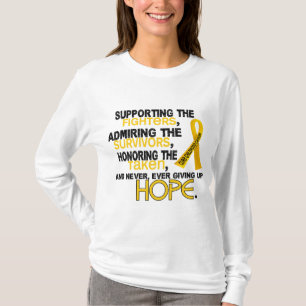 Understödja beundra hedra cancer för 3,2 barndom t-shirt