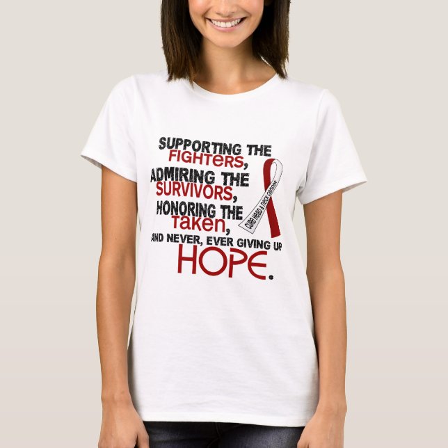 Understödja beundra hedra Head cancer för nacke Tee Shirt (Framsida)