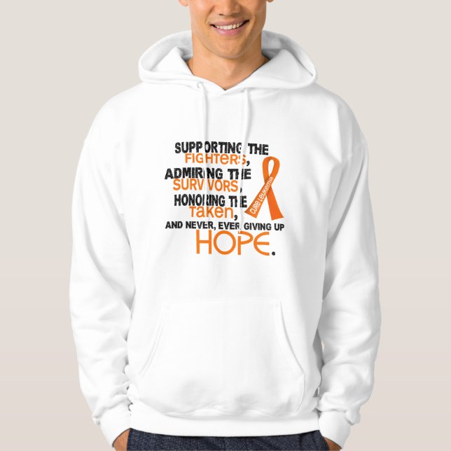 Understödja beundra hedra Leukemia 3,2 Sweatshirt Med Luva (Framsida)