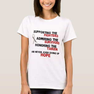 Understödja beundra hedra LUNGCANCER 3 T-shirt