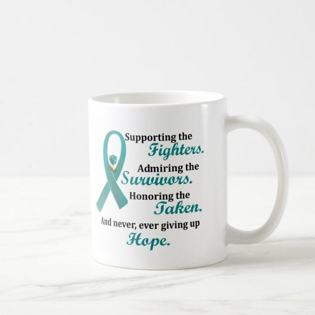 Understödja beundra hedra OVARIAN CANCER 2 Kaffemugg (Höger)