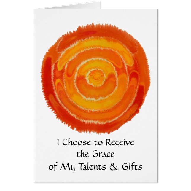 Understödja Chakra- #1 - kreativitet Hälsningskort (Framsidan)