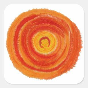 Understödja Chakra som läker konst #2 Fyrkantigt Klistermärke