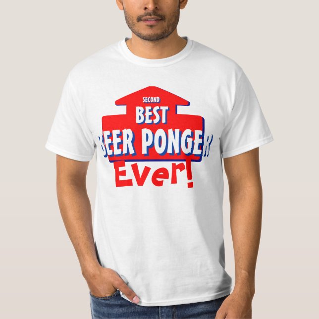 Understödja den bäst ölPonger någonsin roliga Tee (Framsida)