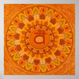 Understödja den Chakra mandalaen Poster