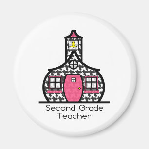 Understödja den klasslärareHoundstooth Magnet