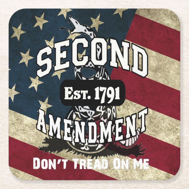 Understödja den rättelseGadsden flagga går inte på Underlägg Papper Kvadrat (Framsidan)