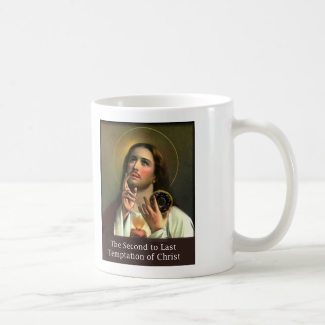 Understödja för att vara frestelse av Kristus Kaffemugg (Höger)