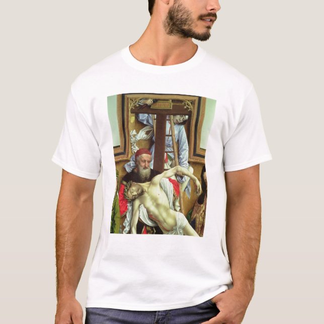 Understödja Joseph av Arimathea den döda Kristus T-shirt (Framsida)