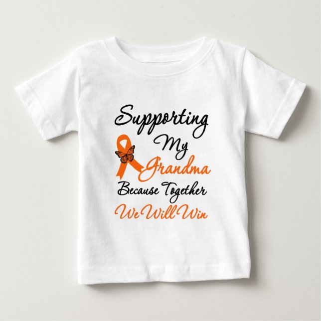 Understödja Leukemia min mormor T-shirt (Framsida)