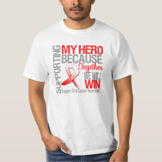 Understödja min hjälte - muntlig cancermedvetenhet t-shirt