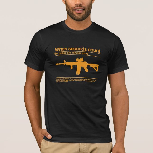Understödja rättelsen/AR-15/polis Tee Shirt (Framsida)