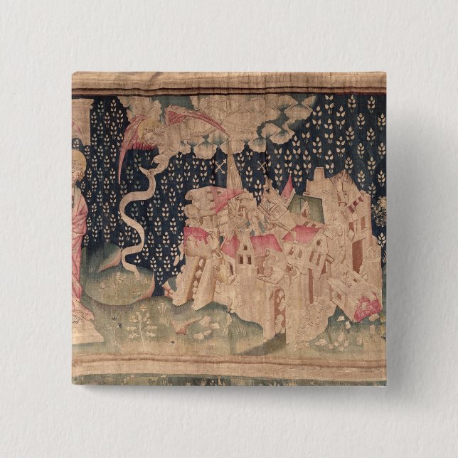 Understödjaängeln meddelar nedgången av Babylon Knapp (Framsida)