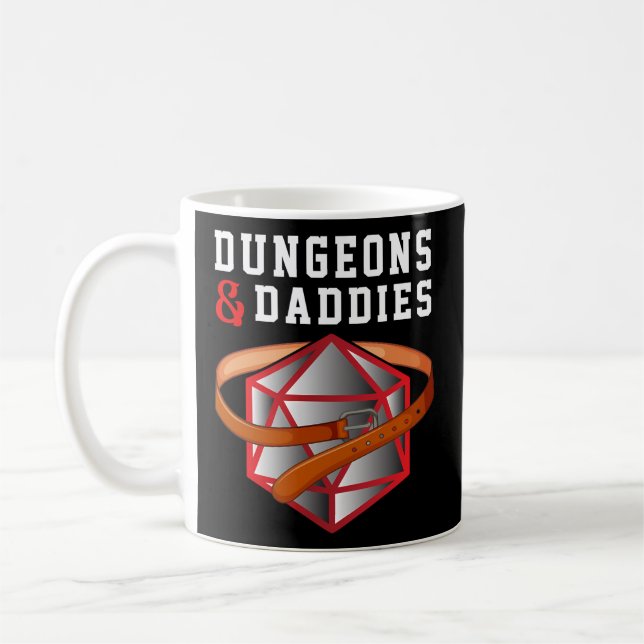 Understödjande nedrustning av Dungeons Daddies Ner Kaffemugg (Vänster)