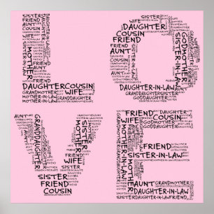 Understödjes älskade (svart text) poster