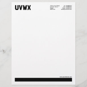 Understruken - svart brevhuvud