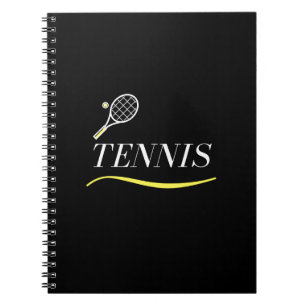 Understruken tennis Simple Ord och Racket Underlin Anteckningsbok