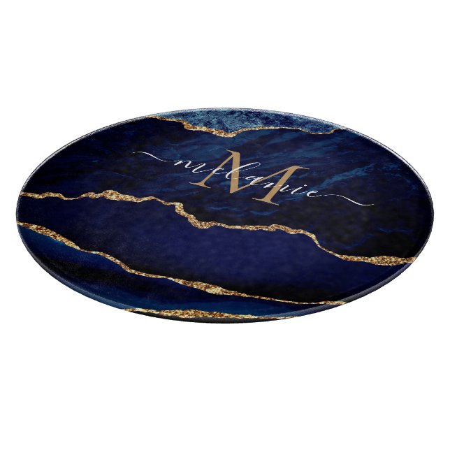 Understrykningsstyrelsen för Blue Guld Marble Namn (Hörn)