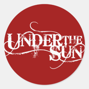 UnderSun - Fästare RED Runt Klistermärke