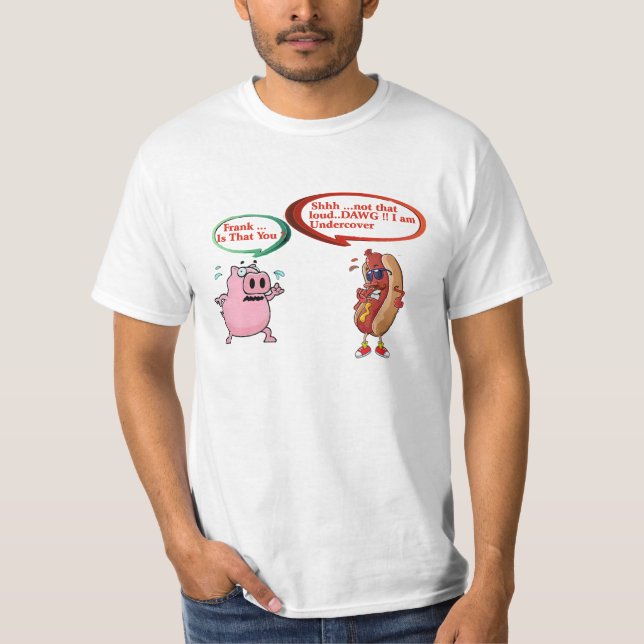 Undertäck Hett Hund BBQ Älskare Funny Hett Hund Sp T Shirt (Framsida)