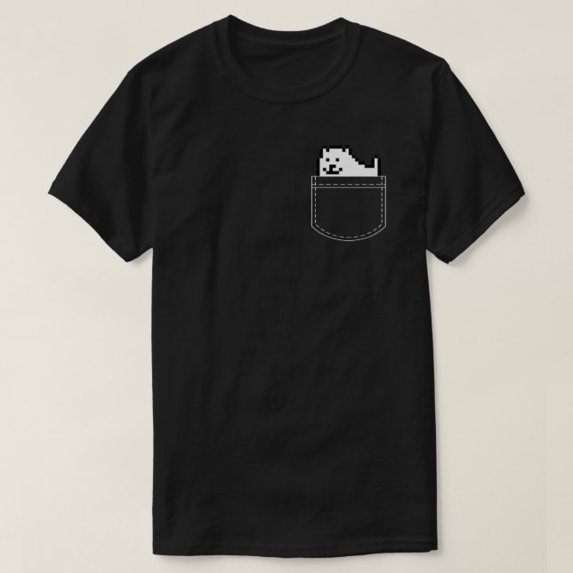 Undertale Hund Pocket Tee (Design framsida)