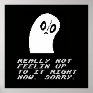 Undertale Napstablook Verkligen känner sig inte re Poster