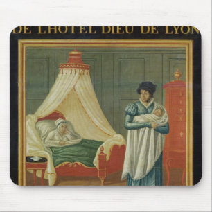 Underteckna annonsering servar av en barnmorska musmatta