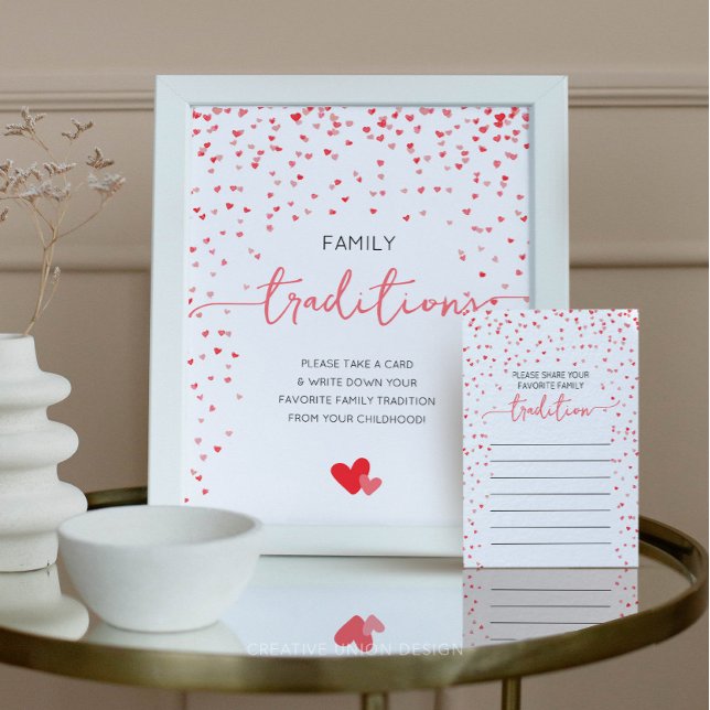 Underteckna Babyvytecken för Family Traditions Poster (little sweetheart baby shower)