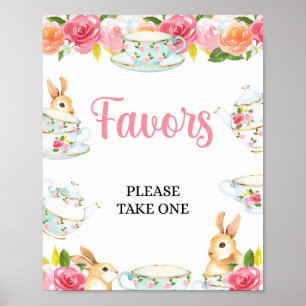 Underteckna Bord Tea Party Shower-signatur Poster