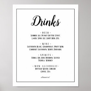 Underteckna Bröllop-tecknet för enkel minimalistis Poster