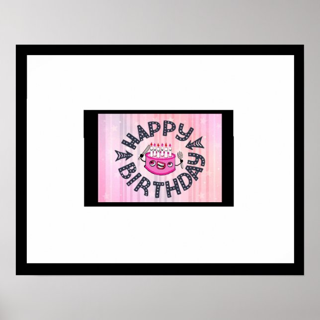 Underteckna den här Poster på födelsedagen, Autogr (Framsidan)