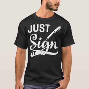 Underteckna den notarius publicus. t shirt