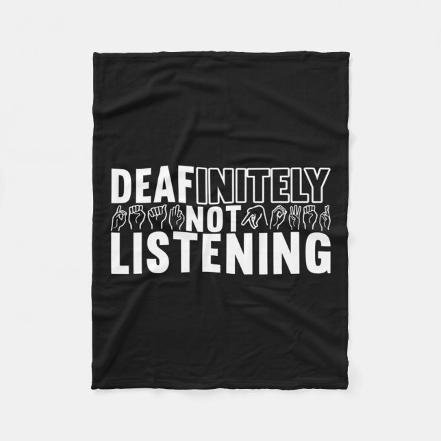 Underteckna Dövets medvetenhet 9 Fleecefilt (Framsidan)