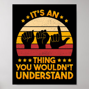 Underteckna Dövets medvetenhet och ASL 1 Poster