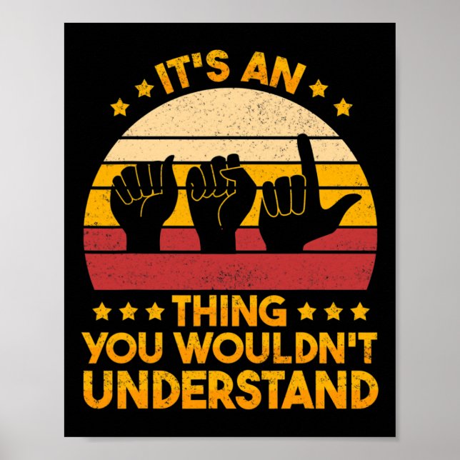 Underteckna Dövets medvetenhet och ASL 1 Poster (Framsidan)