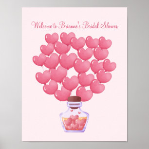 Underteckna en ballongPoster, Bride, Baby, Guestbo Poster