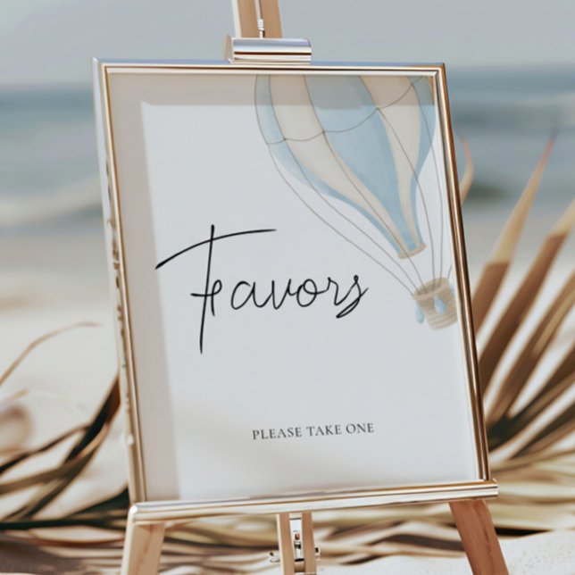 Underteckna Favoriter för Blue Luftballong Baby Sh Poster (Skapare uppladdad)