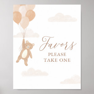 Underteckna favoriter för nallens babyvy poster