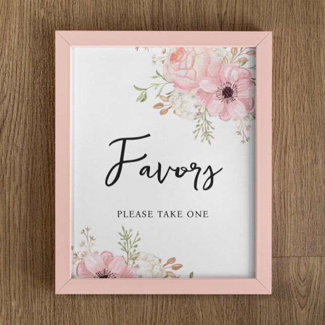 Underteckna Favoriter för rosa Blommigt Girl Baby  Poster (Skapare uppladdad)