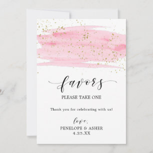 Underteckna Favoriter för Rosa och Guld-miniatyrb