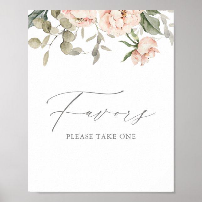 Underteckna Favoriter i rosa Blommigt Butterfly Ba Poster (Framsidan)