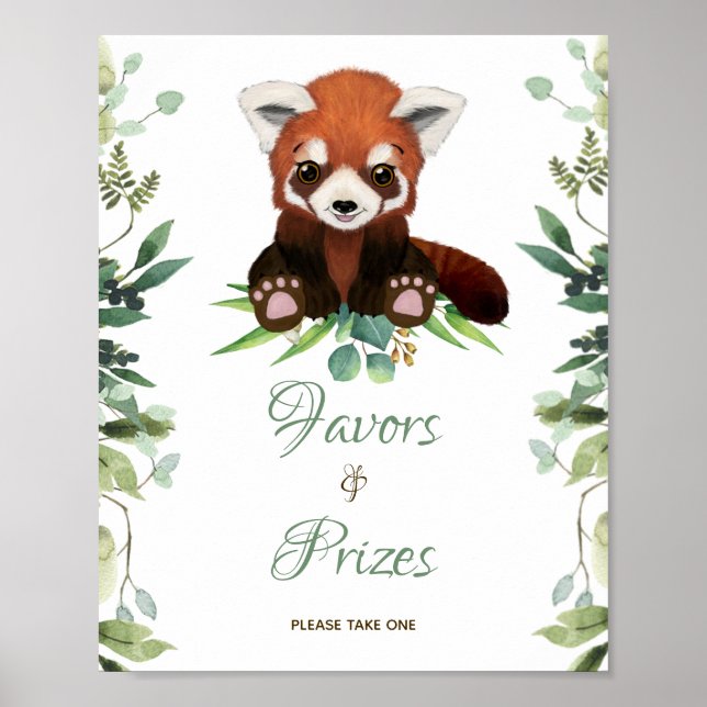 Underteckna favoriter och priser för Red Panda Bea Poster (Framsidan)