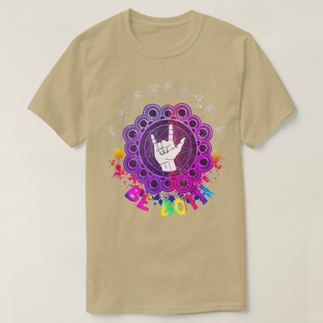 Underteckna humant humant humant humant både språk t shirt (Design framsida)
