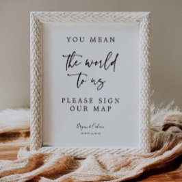 Underteckna Karta Guestbook Destination Wedding De Poster