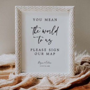Underteckna Karta Guestbook Destination Wedding De Poster