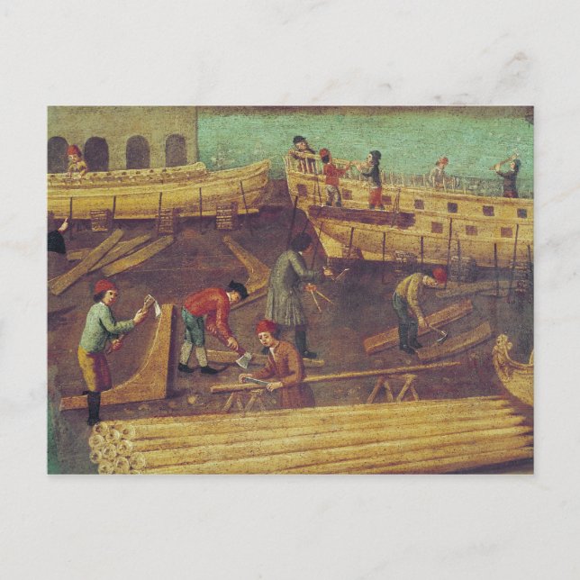 Underteckna Marangoni-familjen för skeppsbyggare Vykort (Framsida)