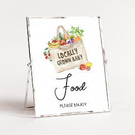 Underteckna Mat för lokalt odlad babyvy Poster
